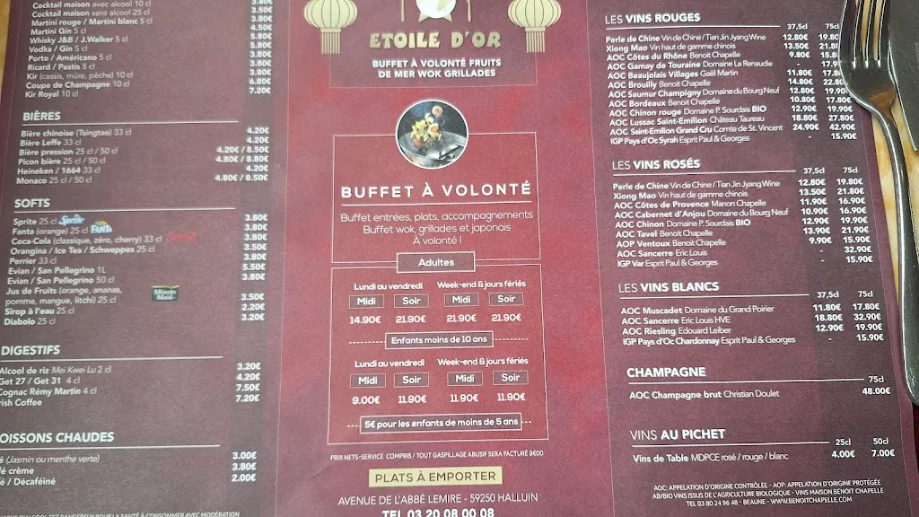 Menu_Étoile d'Or_Halluin_image_3