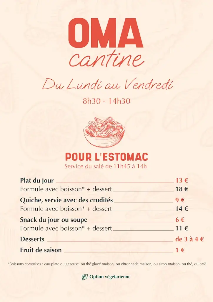 Menu_OMA Cantine | Restaurant et traiteur à Roncq_Roncq_image_1
