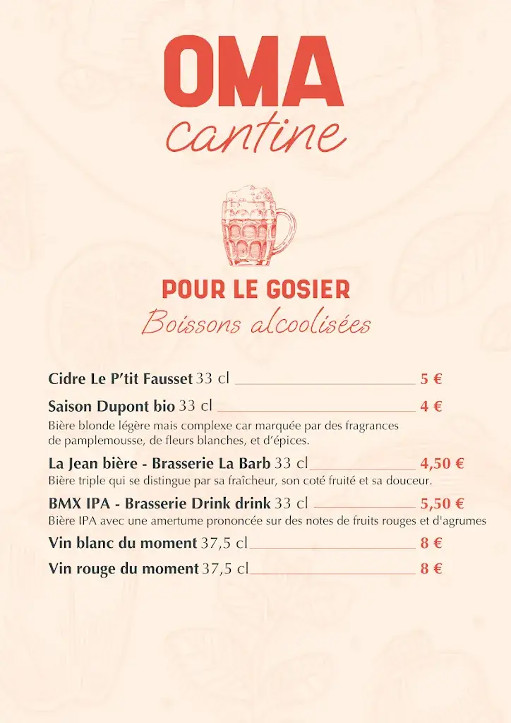 Menu_OMA Cantine | Restaurant et traiteur à Roncq_Roncq_image_3