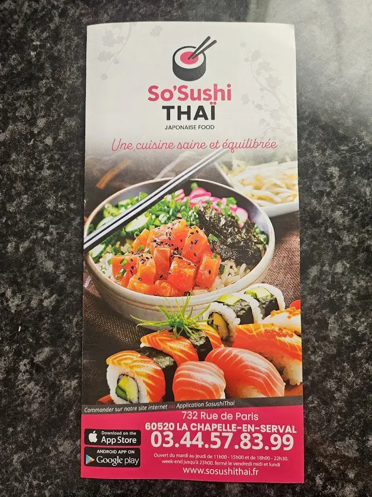 So’Sushi Thaï Cuisine Japonaise & Thaï, À Emporter ou en Livraison restaurant à Chapelle-en-Serval