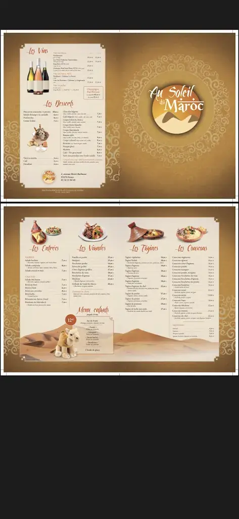 Menu_Au Soleil du Maroc_Fosses_image_2