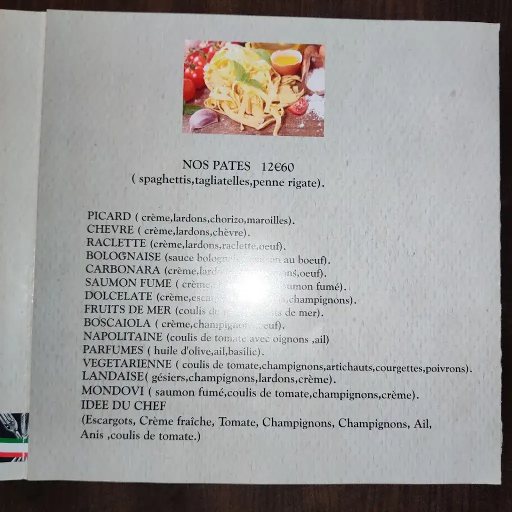 Menu_Pizzeria La Tarentelle. Service Sur Place , Service Emporté ,service Livraison**_Lacroix-Saint-Ouen_image_4