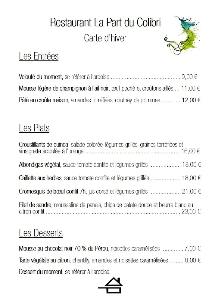 Menu_Restaurant Traiteur La part du Colibri_Crest_image_1