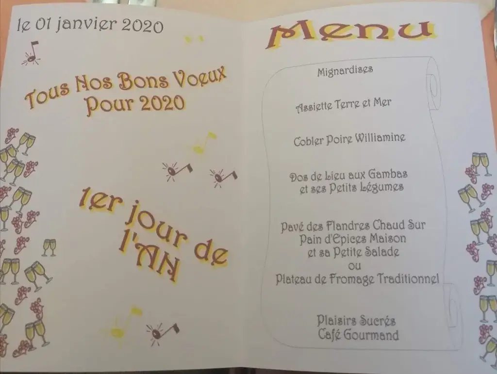 Menu_Restaurant La Petite Auberge_Lambersart_image_1