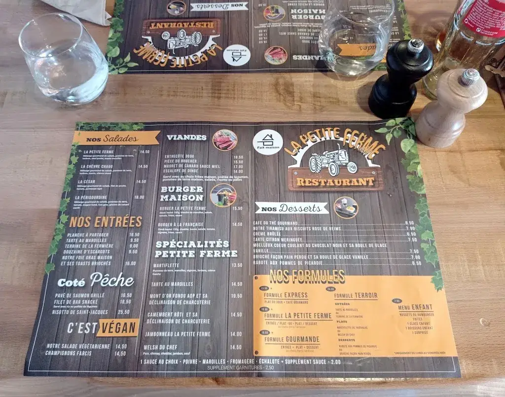 Menü_La petite Ferme Laon_Laon_Bild_2
