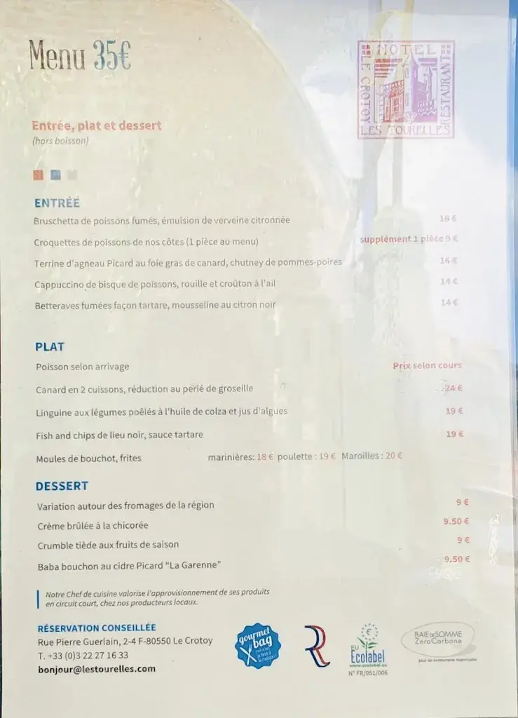 Menu_Les Tourelles_Crotoy_image_1