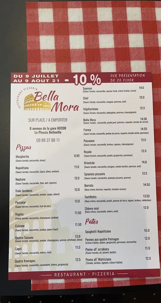 Menu_Bella Mora_Plessis-Belleville_image_2