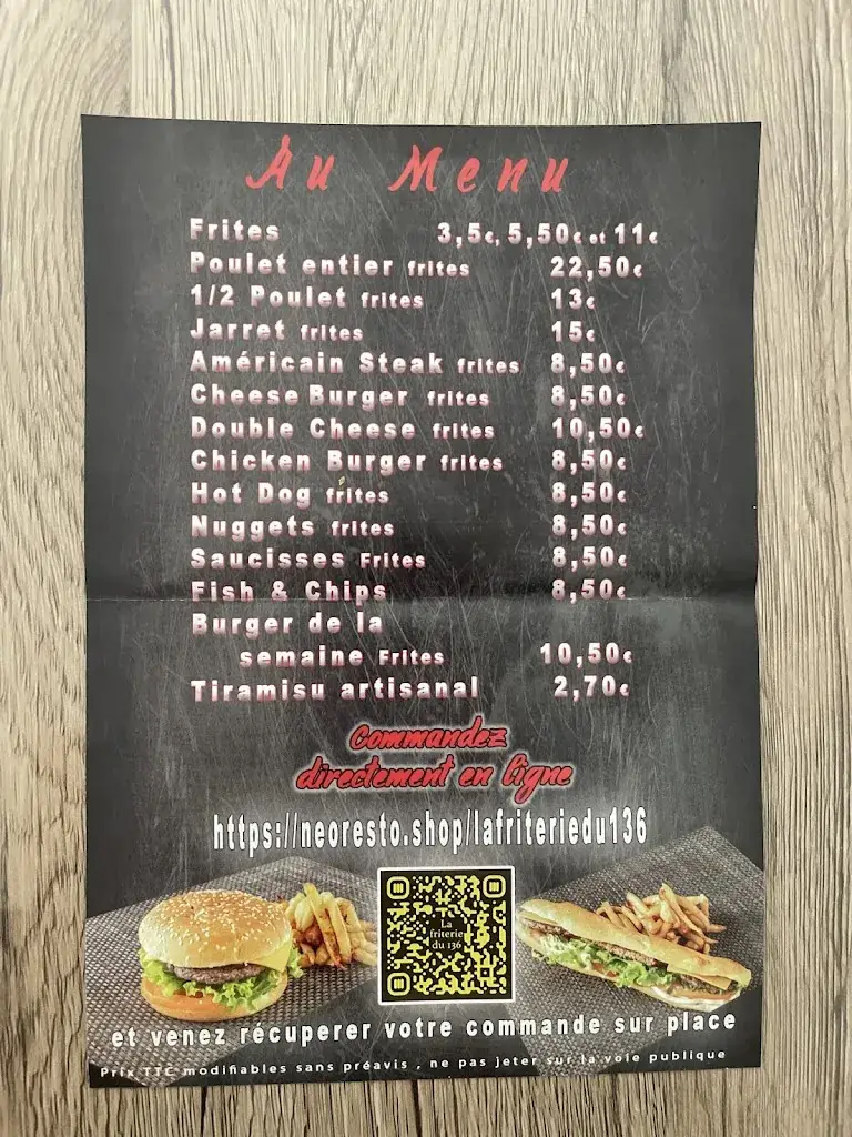 Menu_La friterie du 136_Mesnil-en-Thelle_image_1