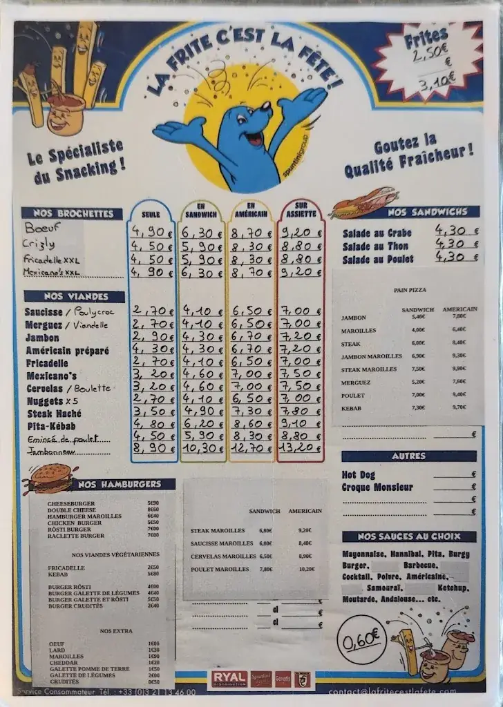 Menu_Friterie de la Place_Landrecies_image_1