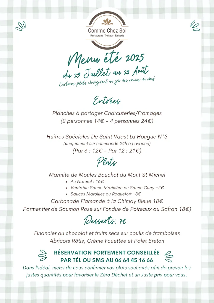 Menu_Comme Chez Soi | Lys-lez-Lannoy | Leers | Hem | Toufflers_Lys-lez-Lannoy_image_1