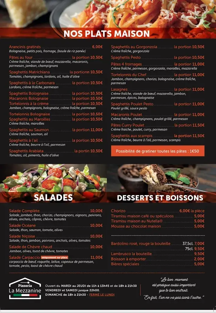 Menu_La Mezzanine_Lys-lez-Lannoy_image_1