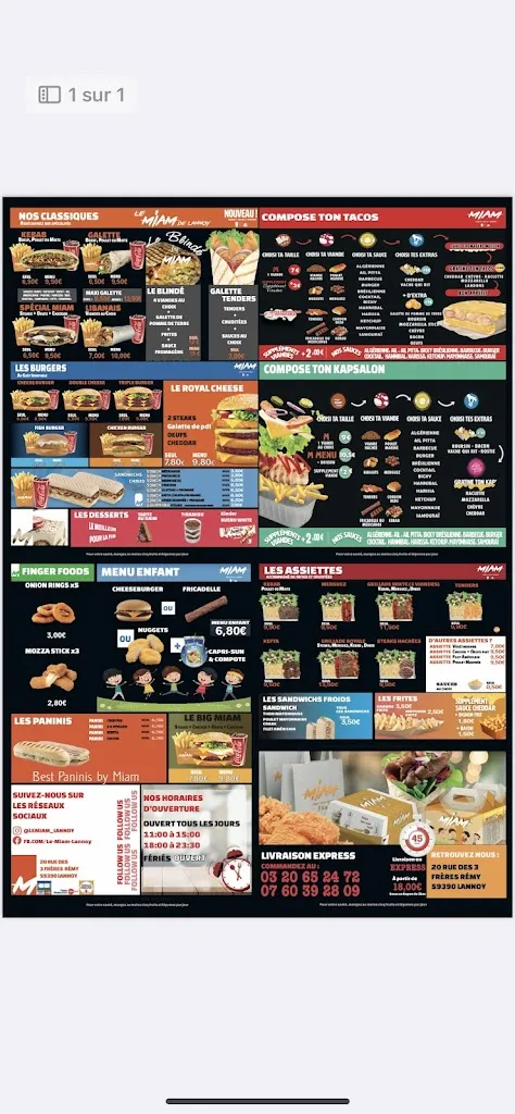 Menu_Le Miam de Lannoy_Lannoy_image_1