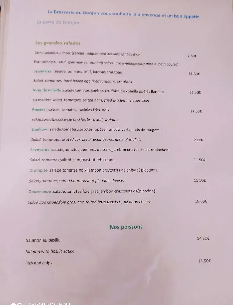 Menu_Brasserie Le Donjon_Crest_image_2