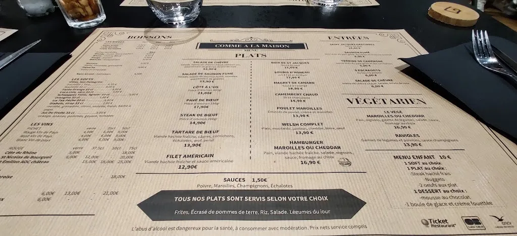 Menu_Restaurant Comme à la maison_Linselles_image_2