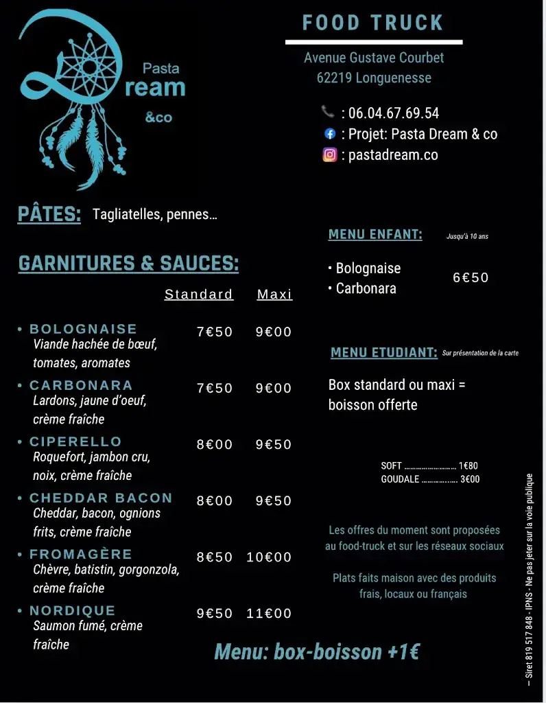 Menu_Pasta dream & co_Longuenesse_image_1