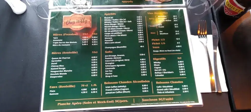 Menu_Chez Willy_Loon-Plage_image_1