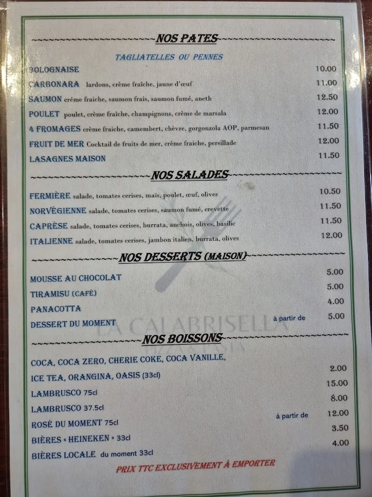 Menu_La Calabrisella_Thourotte_image_1