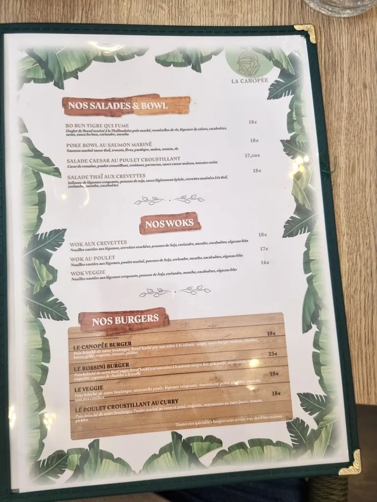 Menu_La Canopée | Restaurant Bar Lounge_Longueau_image_4