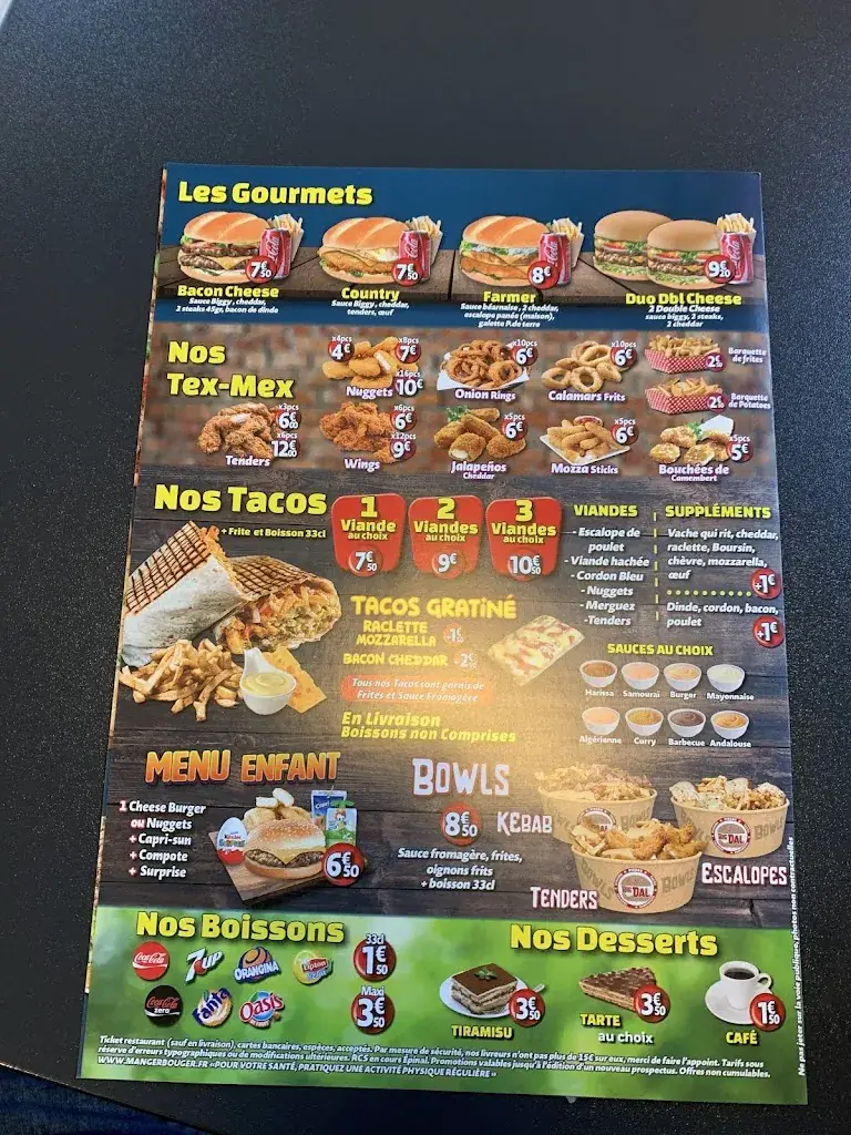 Menu_The Best Big Dal_Louvroil_immagine_1