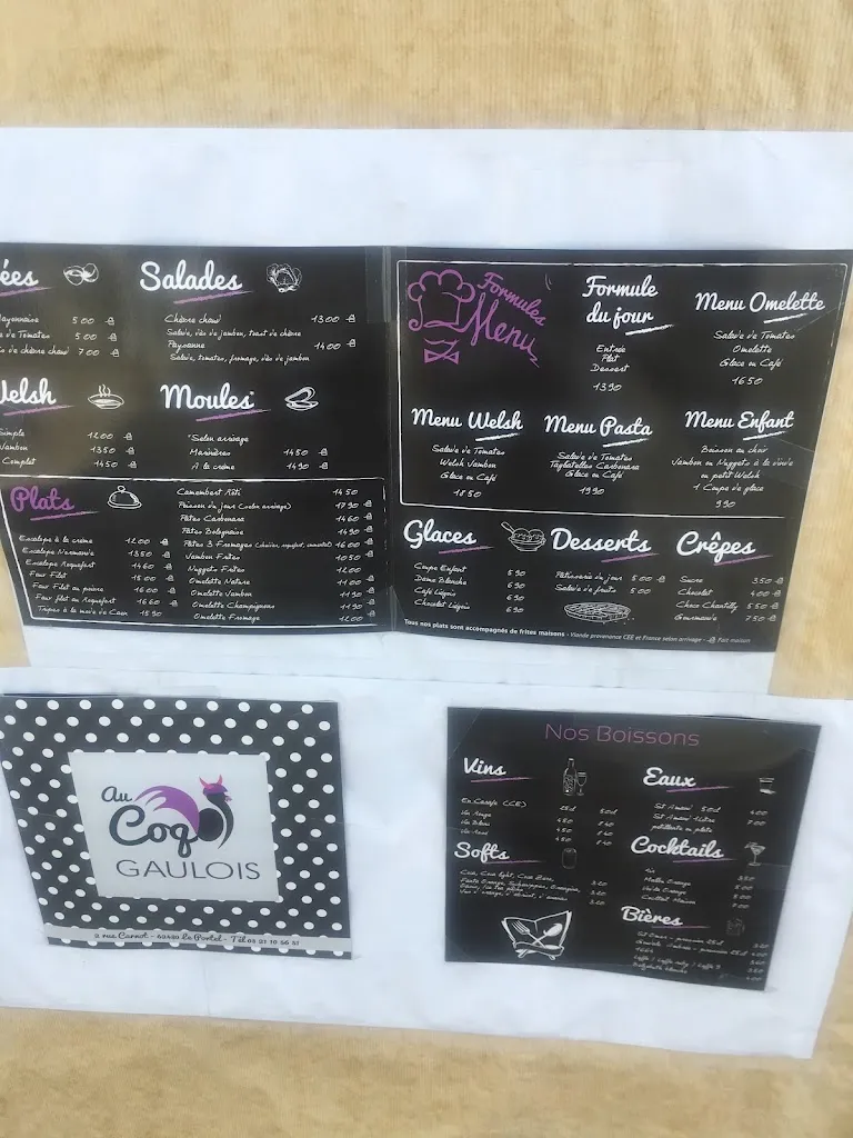 Menu_Le Coq gaulois_Portel_image_2