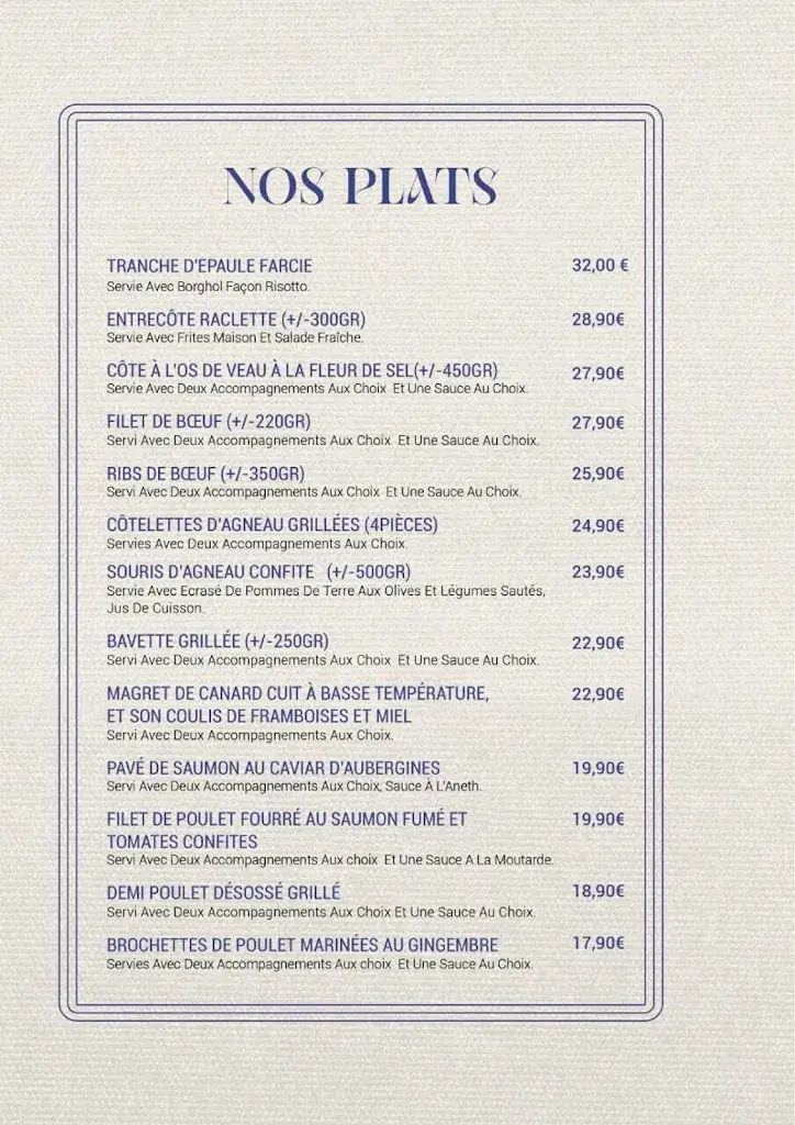 Menu_Aromat Restaurant Lille_Loos_image_1