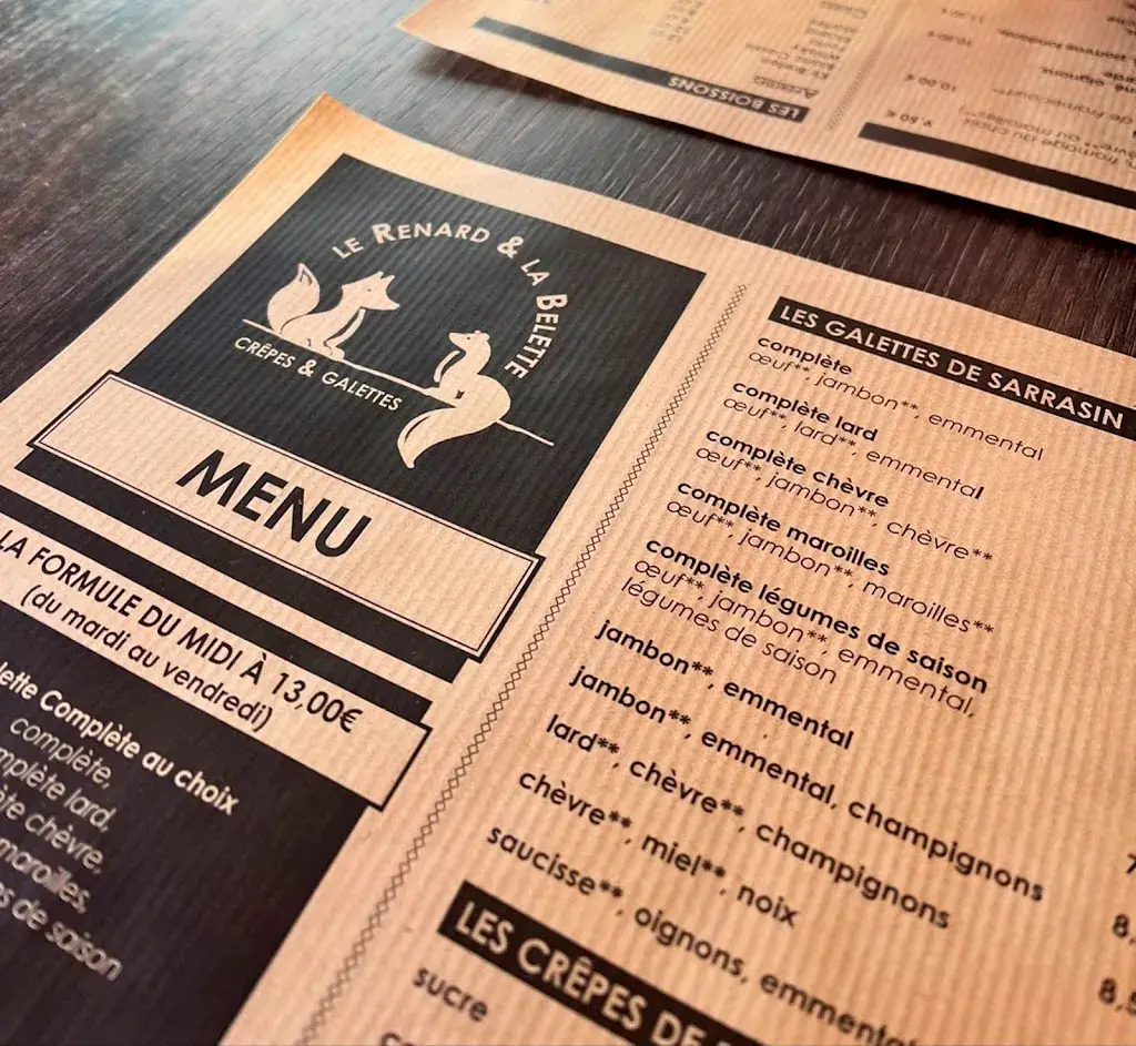 Menu_Le Renard et la Belette_Loos_image_2