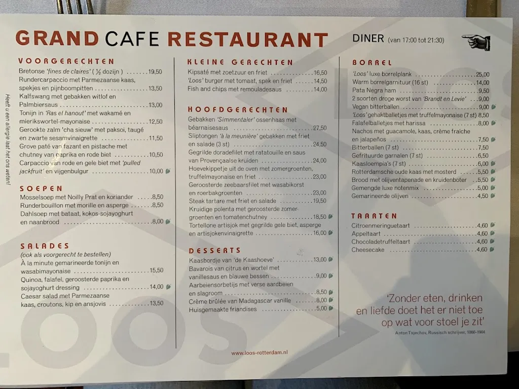 Menu_Grand Café-Restaurant Loos_Netherlands_image_3