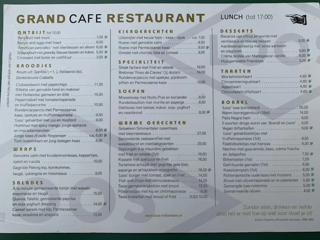 Menu_Grand Café-Restaurant Loos_Netherlands_image_4