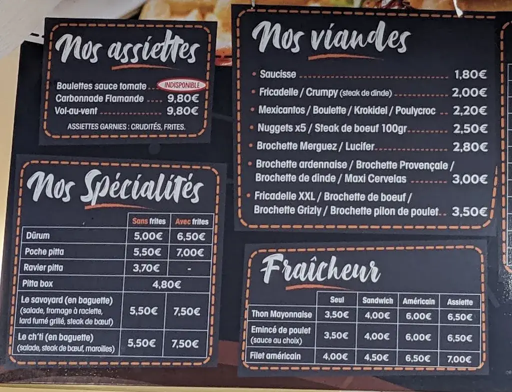 Menu_Friterie Du Parc - Marpent -_Marpent_image_1