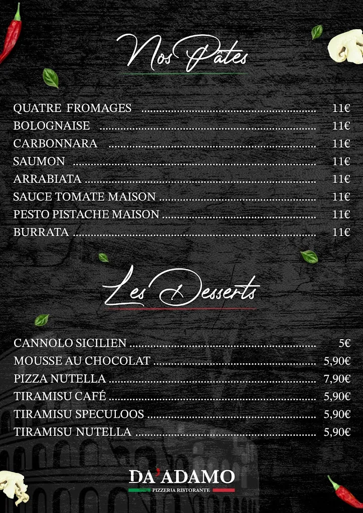 Menu_Da Adamo_Mazingarbe_image_4