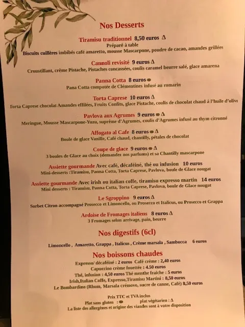 Menu_Restaurant l’Olivier_Méteren_image_1