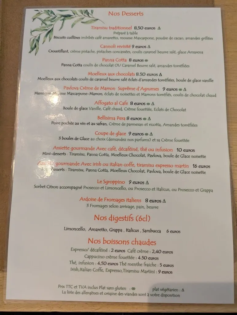 Menu_Restaurant l’Olivier_Méteren_image_4