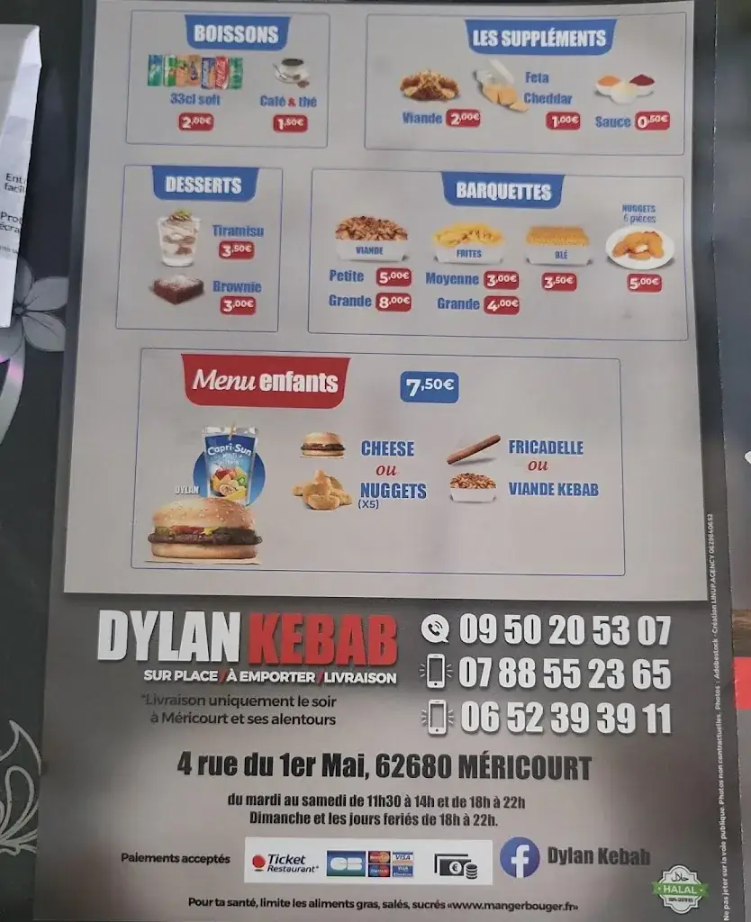 Menu_Dylan Kebab_Méricourt_image_2