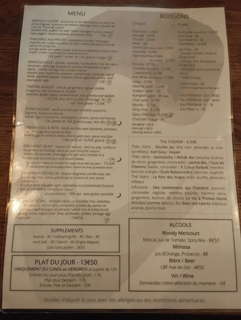 Menu_Café Méricourt_Paris_image_2