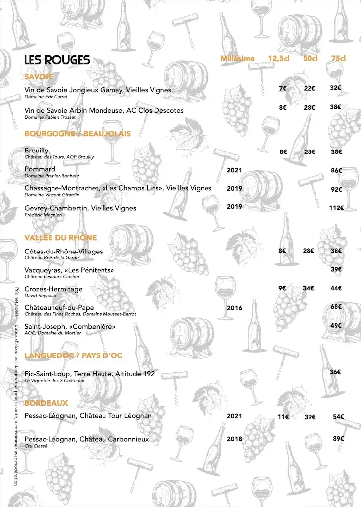 Menu_Le Chalet d'Emilie_Combloux_immagine_3