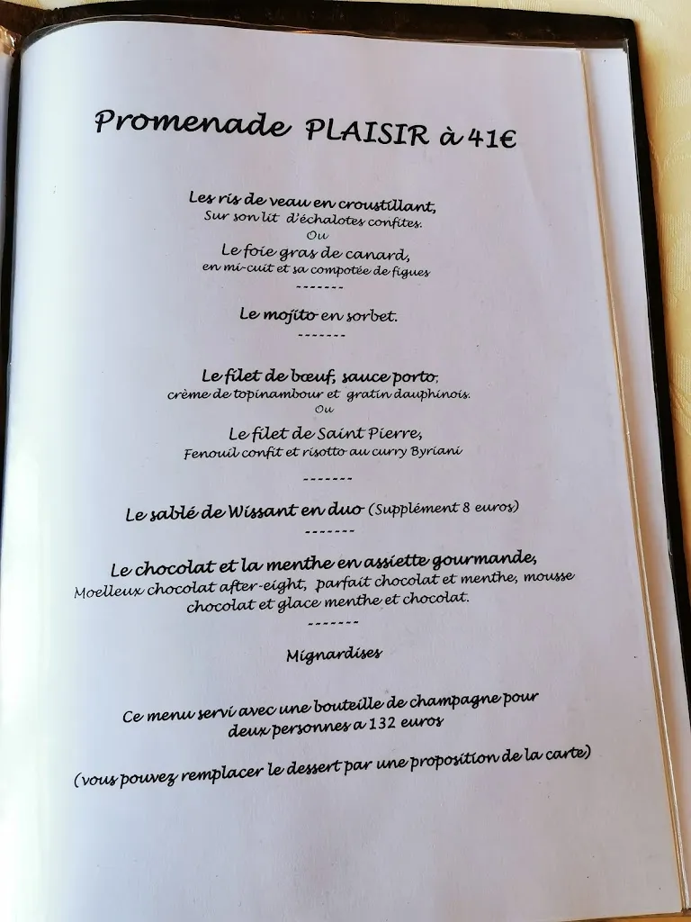 Menu_Restaurant @L'Auberge de la Forêt_Morbecque_image_1
