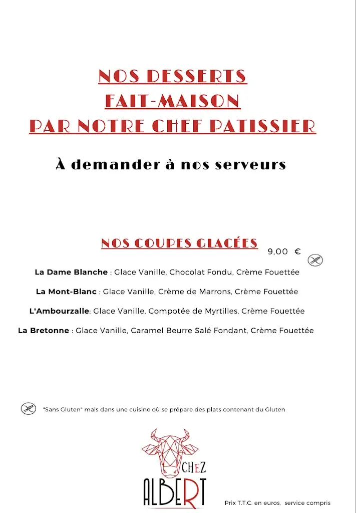 Menü_Chez Albert - Restaurant à Combloux_Combloux_Bild_3