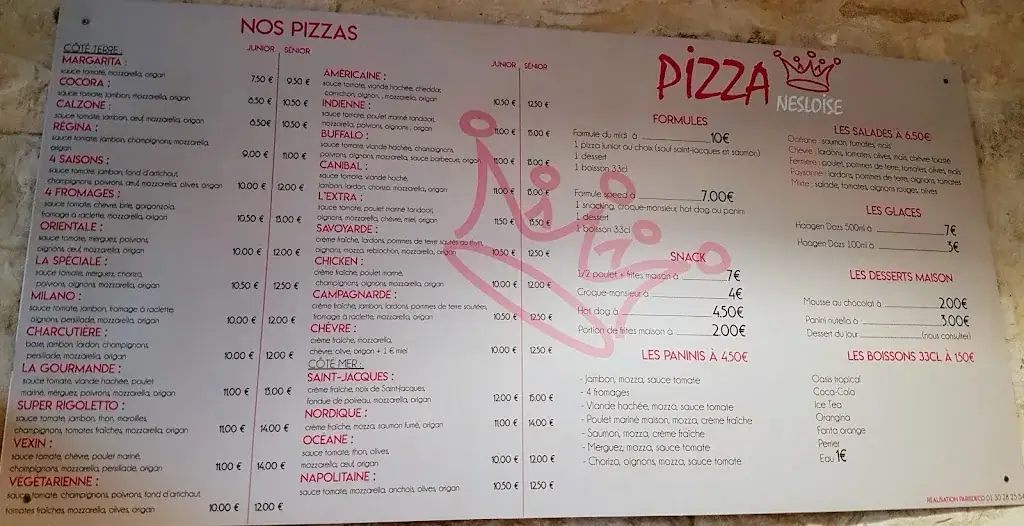 Menu_Pizza Nesloise_Nesles-la-Vallée_image_1