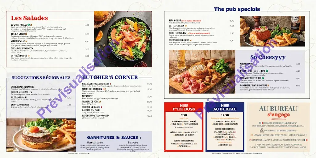 Menu_Au Bureau Neuville en Ferrain - Roncq - Tourcoing – Pub Brasserie Restaurant – Afterwork, Burgers, Bières, Sport en direct_Neuville-en-Ferrain_image_1