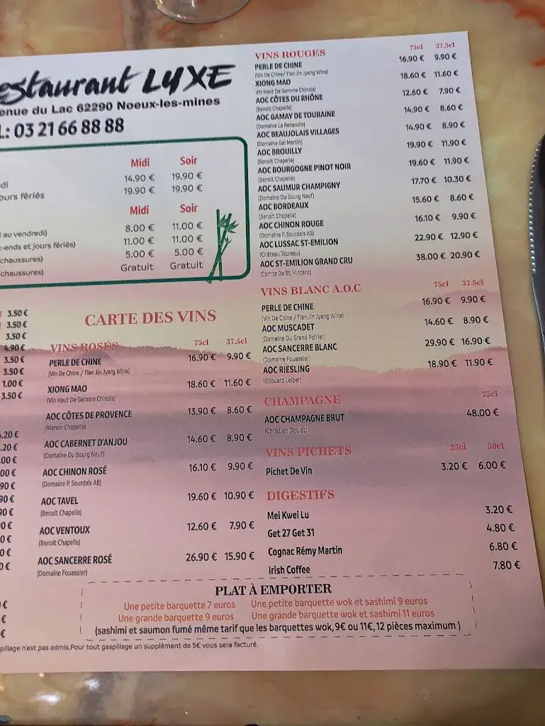 Menu_Restaurant LUXE_Nœux-les-Mines_image_2