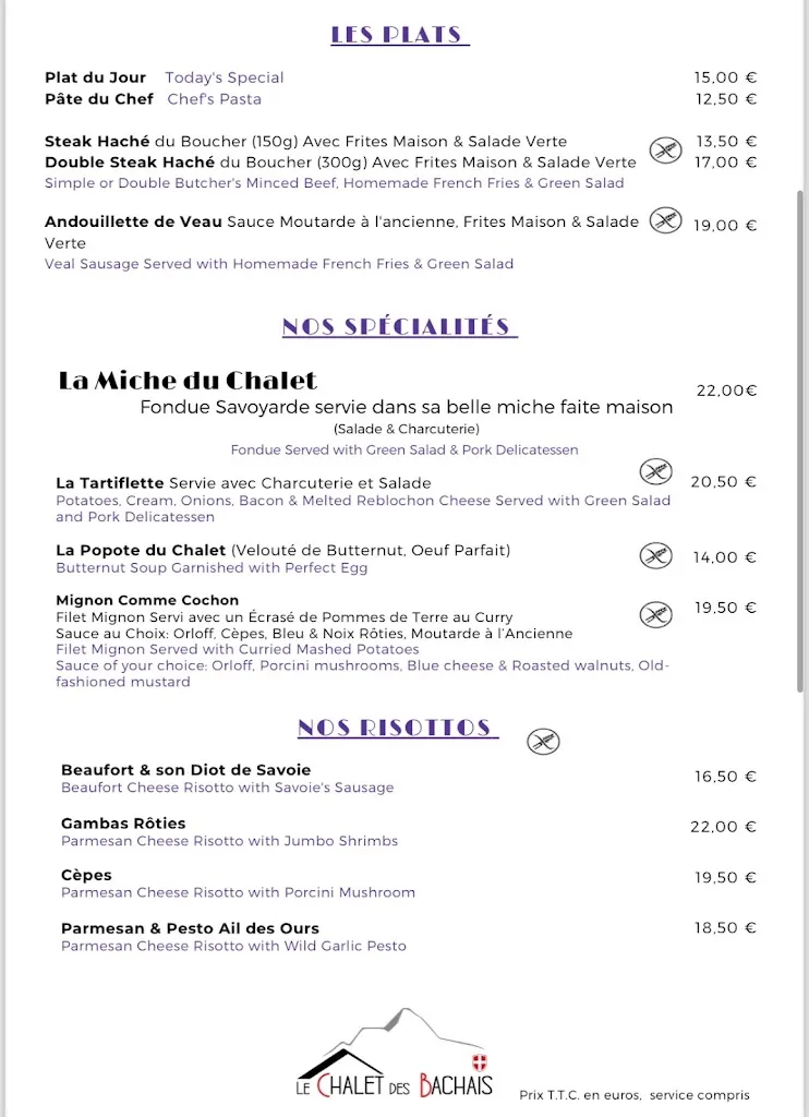 Menu_Le Chalet des Bachais - Restaurant Combloux_Combloux_image_2