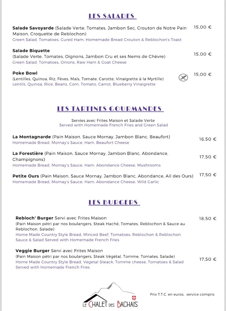Menu_Le Chalet des Bachais - Restaurant Combloux_Combloux_image_3