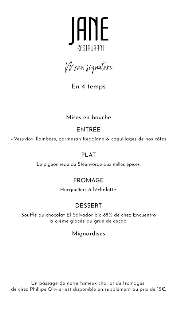 Menu_Le Jane - Restaurant gastronomique à Lille_Lille_image_4