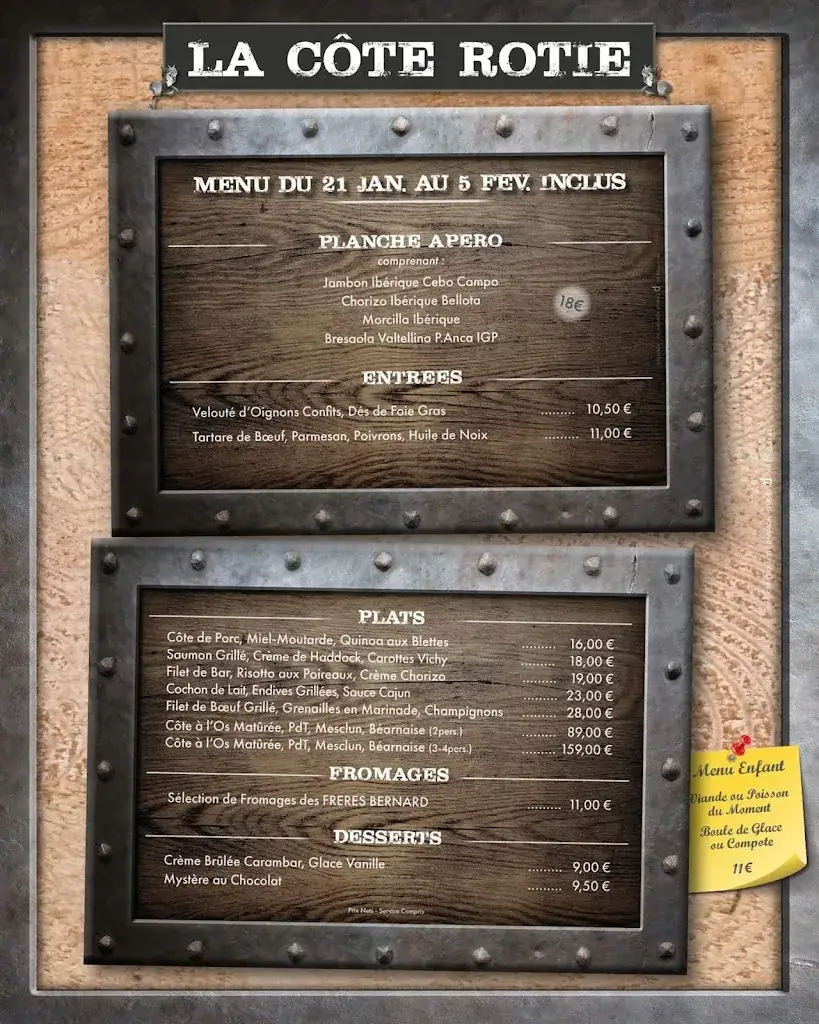 Menu_La Côte Rotie_Neufchâtel-Hardelot_image_1