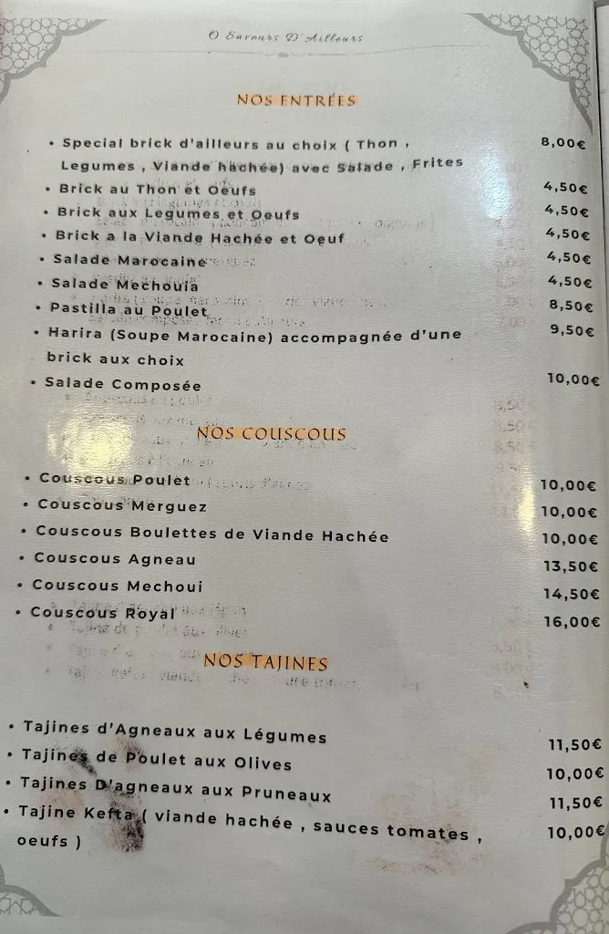 Menu_Ô Saveurs D'Ailleurs_Marseille_image_3