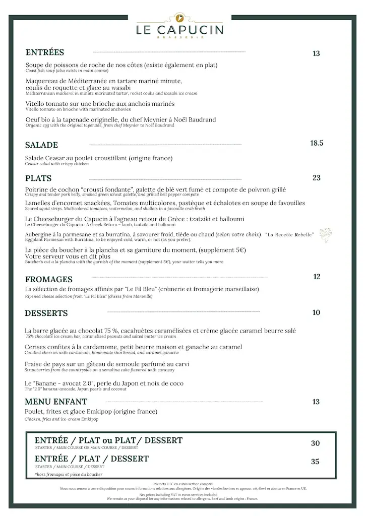 Menu_LE CAPUCIN_Marseille_image_1