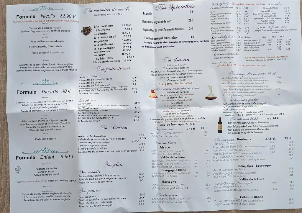 Menu_Le Nicol's_Saint-Valery-sur-Somme_immagine_1