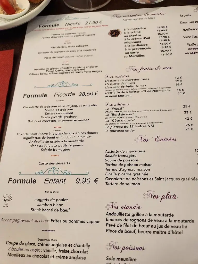 Menu_Le Nicol's_Saint-Valery-sur-Somme_immagine_2