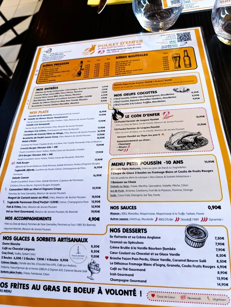 Menu_Restaurant Le Poulet d'Enfer Lens_Lens_image_3