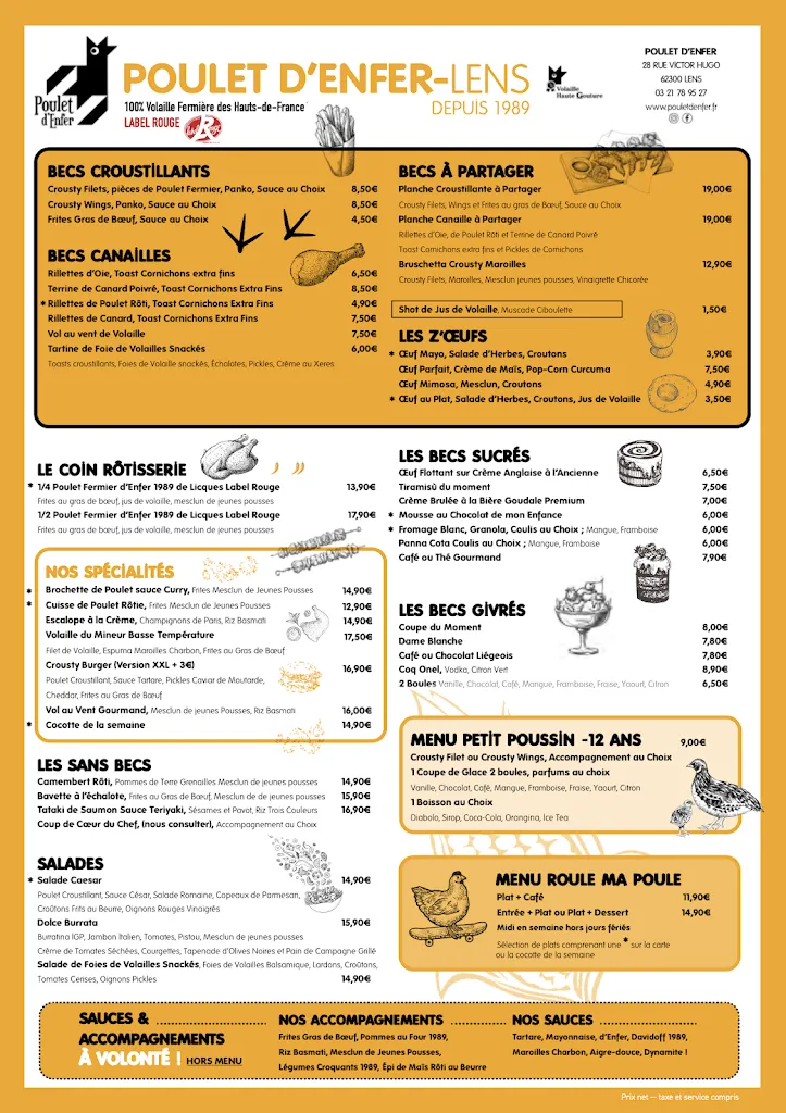 Menu_Restaurant Le Poulet d'Enfer Lens_Lens_image_4